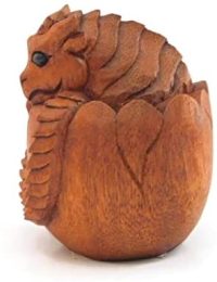 Hand Carved Wooden Hatchlets Dragon Egg  ~ OOAK Christmas & Birthday Gift - Image 9