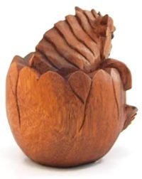 Hand Carved Wooden Hatchlets Dragon Egg  ~ OOAK Christmas & Birthday Gift - Image 6