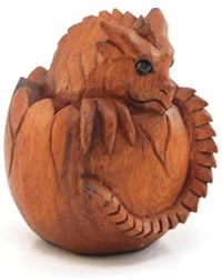 Hand Carved Wooden Hatchlets Dragon Egg  ~ OOAK Christmas & Birthday Gift - Image 4