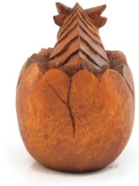 Hand Carved Wooden Hatchlets Dragon Egg  ~ OOAK Christmas & Birthday Gift - Image 7