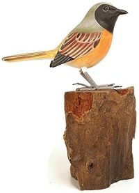 Hand Carved Wooden Olive Warbler  ~ OOAK Christmas & Birthday Gift - Image 5