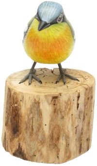 Hand Carved Wooden Common Yellow Throat  ~ OOAK Christmas & Birthday Gift - Image 4