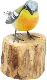 Hand Carved Wooden Common Yellow Throat  ~ OOAK Christmas & Birthday Gift - Image 3