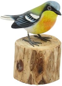 Hand Carved Wooden Common Yellow Throat  ~ OOAK Christmas & Birthday Gift - Image 2