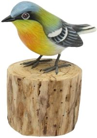 Hand Carved Wooden Common Yellow Throat  ~ OOAK Christmas & Birthday Gift - Image 5