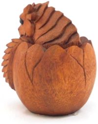 Hand Carved Wooden Hatchlets Dragon Egg  ~ OOAK Christmas & Birthday Gift - Image 8