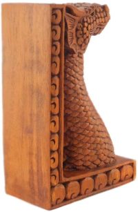 Hand Carved Dragon Bookend Book Stand  ~ OOAK Christmas & Birthday Gift - Image 5