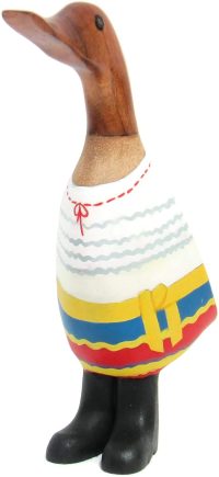 Wooden Duck Costa Rica Folk Dress ~ OOAK Christmas & Birthday Gift