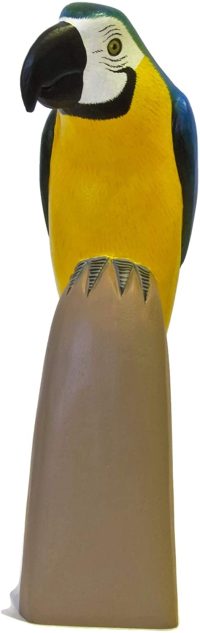 Hand Carved Wooden The Blue-and-Yellow Macaw  ~ OOAK Christmas & Birthday Gift