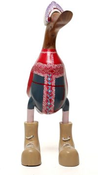 Wooden Duck Russian Traditional Dress ~ OOAK Christmas & Birthday Gift