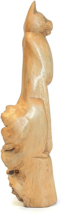 Hand Carved Wooden Standing Cat  ~ OOAK Christmas & Birthday Gift - Image 5