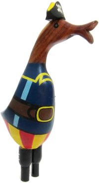 Wooden Duck Caribbean Pirate ~ OOAK Christmas & Birthday Gift