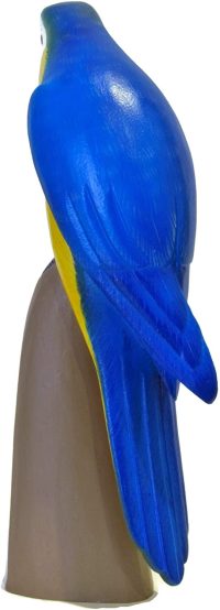 Hand Carved Wooden The Blue-and-Yellow Macaw  ~ OOAK Christmas & Birthday Gift - Image 2