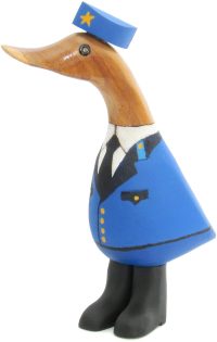 Wooden Duck Airline Pilot ~ OOAK Christmas & Birthday Gift