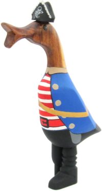 Wooden Duck Caribbean Peg Leg Pirate ~ OOAK Christmas & Birthday Gift