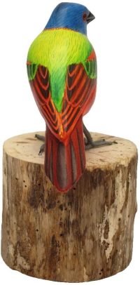 Hand Carved Wooden Painted bunting  ~ OOAK Christmas & Birthday Gift - Image 7