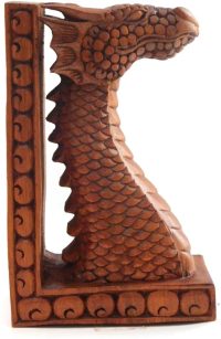 Hand Carved Dragon Bookend Book Stand  ~ OOAK Christmas & Birthday Gift - Image 4