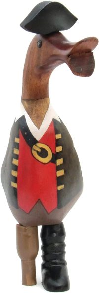 Wooden Duck Caribbean Peg Leg Pirate ~ OOAK Christmas & Birthday Gift