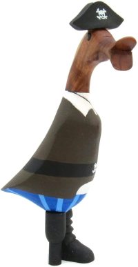 Wooden Duck Caribbean Peg Leg Pirate ~ OOAK Christmas & Birthday Gift - Image 3