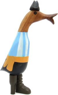 Wooden Duck Caribbean Peg Leg Pirate ~ OOAK Christmas & Birthday Gift - Image 2