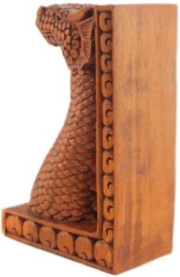 Hand Carved Dragon Bookend Book Stand  ~ OOAK Christmas & Birthday Gift - Image 7