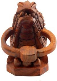 Hand Carved Wooden Dragon Door Knocker  ~ OOAK Christmas & Birthday Gift - Image 2