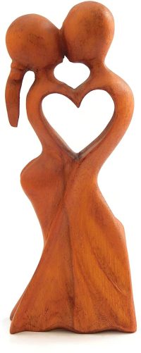 Hand Carved Wooden Romantic Partners  ~ OOAK Christmas & Birthday Gift