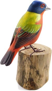 Hand Carved Wooden Painted Bunting  ~ OOAK Christmas & Birthday Gift - Image 2