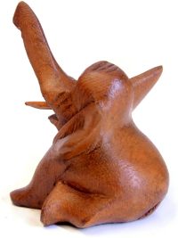 Hand Carved Wooden Elephant  ~ OOAK Christmas & Birthday Gift - Image 5