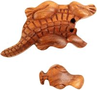 Hand Carved Wooden Crocodile   ~ OOAK Christmas & Birthday Gift - Image 2