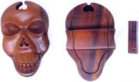 Hand Carved Wooden Human Skull  ~ OOAK Christmas & Birthday Gift - Image 5