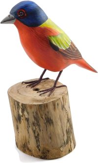 Hand Carved Wooden Painted Bunting  ~ OOAK Christmas & Birthday Gift - Image 6