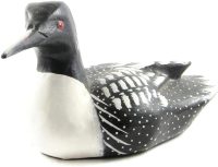 Hand Carved Wooden Small Common Loon  ~ OOAK Christmas & Birthday Gift