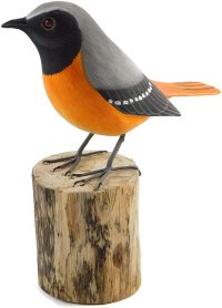 Hand Carved Wooden Redstart  ~ OOAK Christmas & Birthday Gift - Image 2