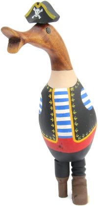 Wooden Duck Caribbean Peg Leg Pirate ~ OOAK Christmas & Birthday Gift