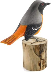 Hand Carved Wooden Redstart  ~ OOAK Christmas & Birthday Gift - Image 3