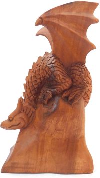 Hand Carved Wooden Curious Dragon  ~ OOAK Christmas & Birthday Gift - Image 6