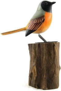 Hand Carved Wooden Redstart  ~ OOAK Christmas & Birthday Gift