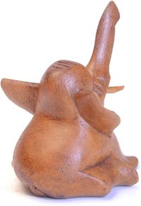 Hand Carved Wooden Elephant  ~ OOAK Christmas & Birthday Gift - Image 3