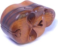 Hand Carved Wooden Human Skull  ~ OOAK Christmas & Birthday Gift - Image 3