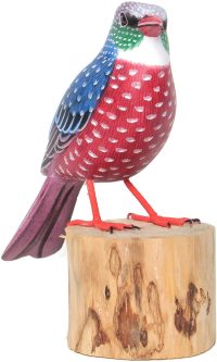 Hand Carved Wooden Starling Spreeuw  ~ OOAK Christmas & Birthday Gift - Image 2