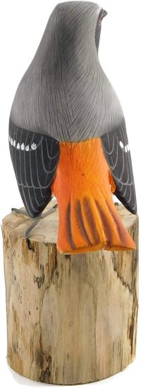 Hand Carved Wooden Redstart  ~ OOAK Christmas & Birthday Gift - Image 4