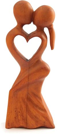 Hand Carved Wooden Romantic Partners  ~ OOAK Christmas & Birthday Gift - Image 5