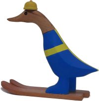 Wooden Duck Skiing Team Sweden ~ OOAK Christmas & Birthday Gift - Image 7