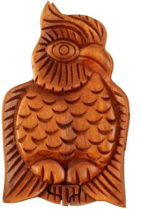 Hand Carved Wooden Owl   ~ OOAK Christmas & Birthday Gift