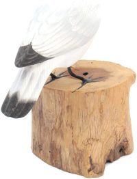 Hand Carved Wooden Bali Starling  ~ OOAK Christmas & Birthday Gift - Image 4