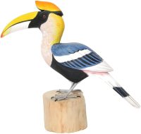 Hand Carved Wooden Great Hornbill Bird  ~ OOAK Christmas & Birthday Gift - Image 4