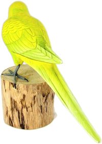 Hand Carved Wooden Budgerigar  ~ OOAK Christmas & Birthday Gift - Image 3