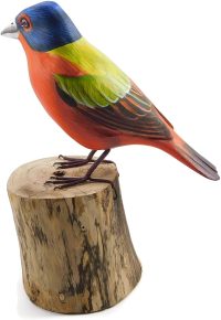 Hand Carved Wooden Painted Bunting  ~ OOAK Christmas & Birthday Gift - Image 5