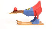 Wooden Duck Team Liechtenstein ~ OOAK Christmas & Birthday Gift